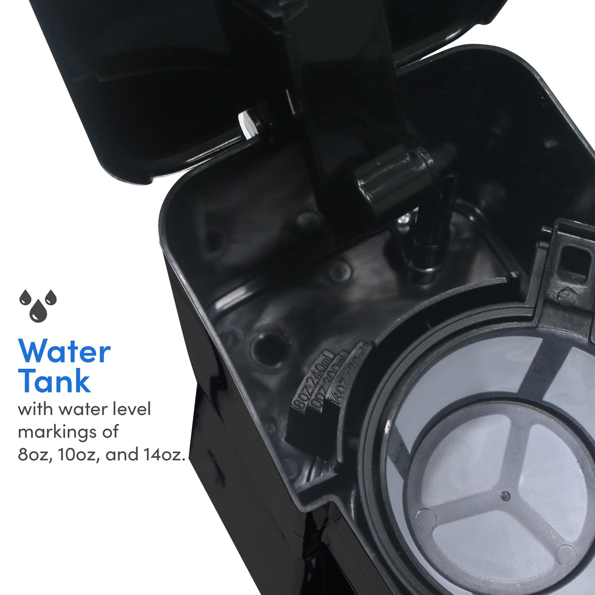 Black Single-Serve Compact Coffee Maker Y550