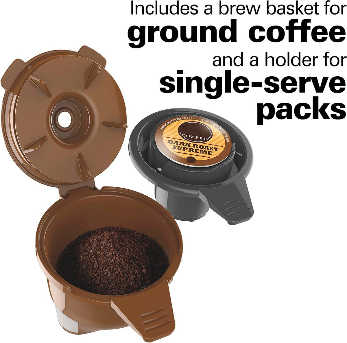 12 Cup Programmable Coffee Maker & Single Serve Drip Coffee Machine, 2-in-1 Automatic Coffee Brewer with Glass Carafe, Reusable Filter, Digital Timer and Warming Plate - Black/Silver K1452