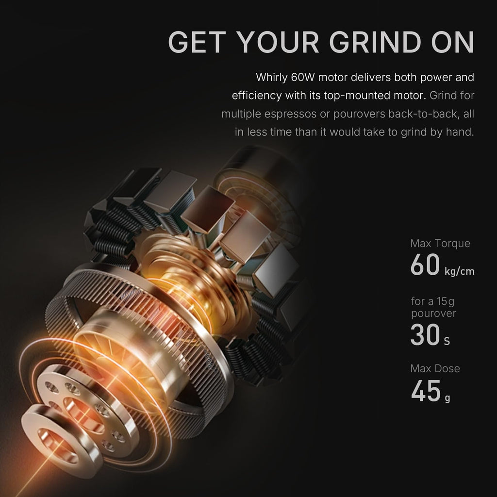 Portable Electric Burr Coffee Grinder with 30 Settings V2265