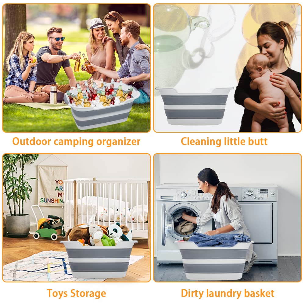 27L Collapsible Pet Bathtub with Drainage Hole V7530