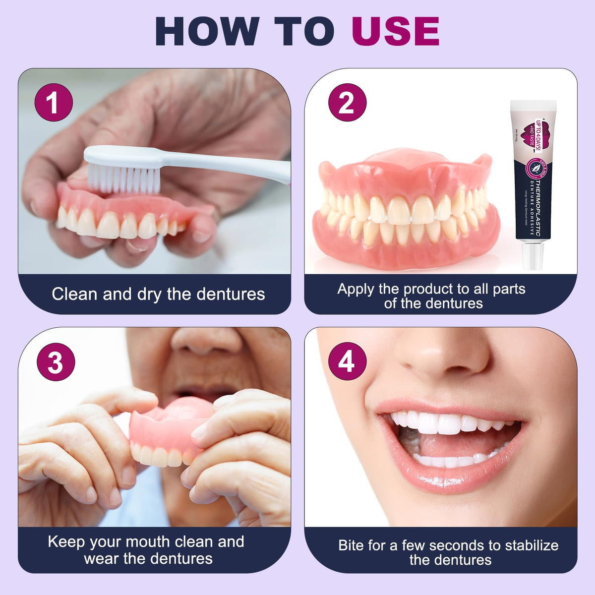 2Pcs Thermoplastic Denture Adhesive E927392