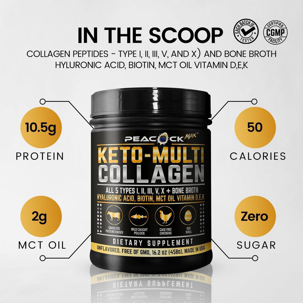 16.2 oz Unflavored Hydrolyzed Collagen Peptides Powder D123180