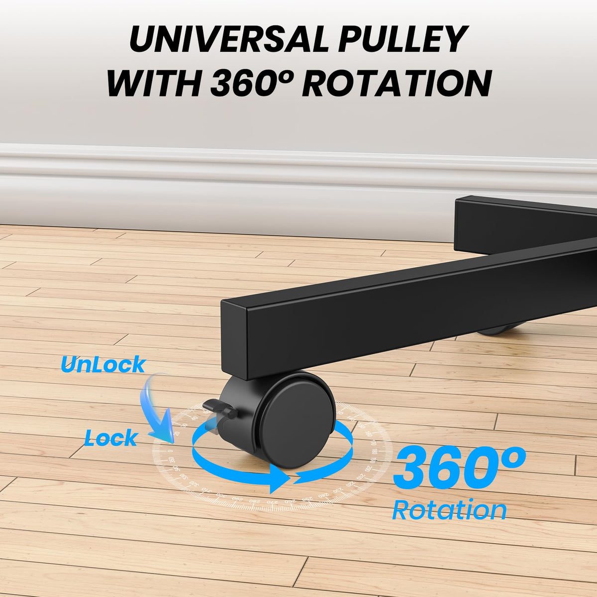 Height Adjustable Rolling TV Cart with Shelf and Locking Wheels N753576