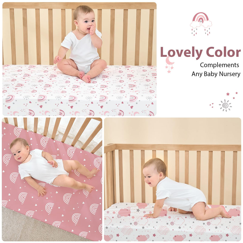 3 Pack Fitted Crib Sheets 52”x28” C9770