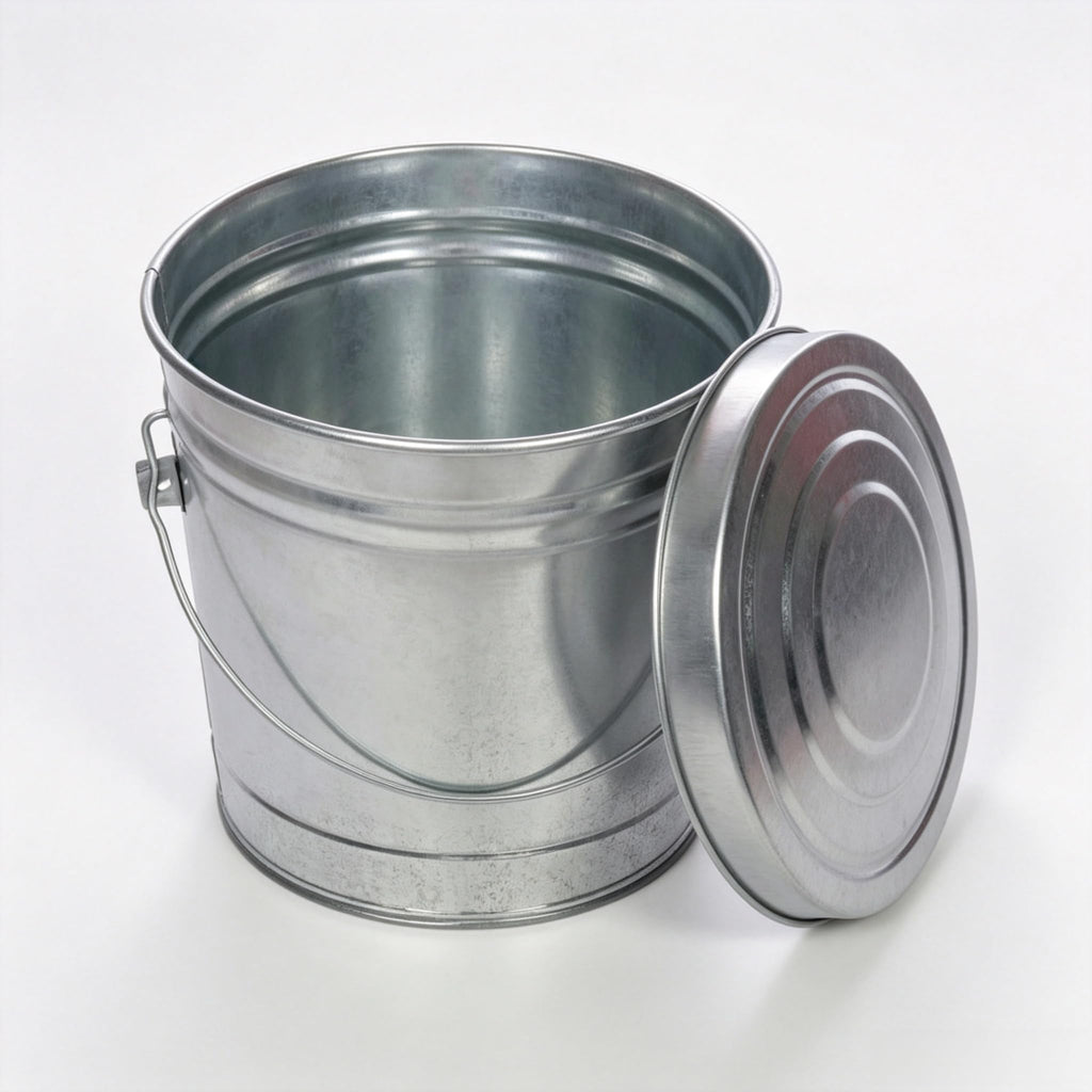 6 Gallon Galvanized Steel Storage Can with Locking Lid A56367