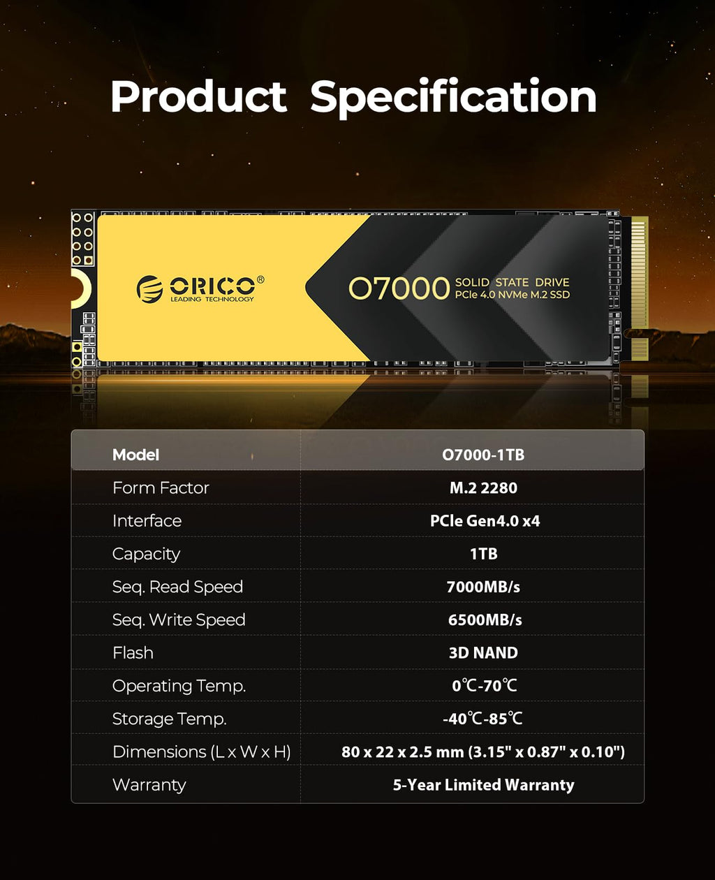 1TB NVMe PCIe 4.0 M.2 2280 Internal Solid State Drive Y821645