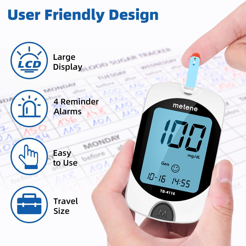 Blood Glucose Monitor Kit & 200 Test Strips J652655