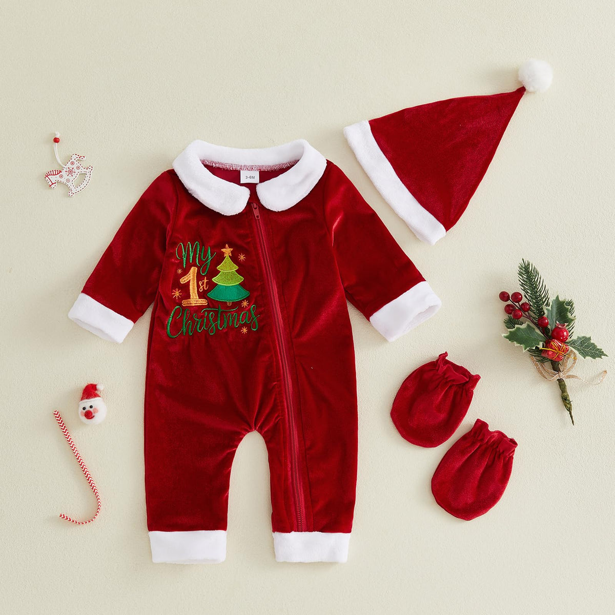 Velvet Zipper Romper Jumpsuit U338910