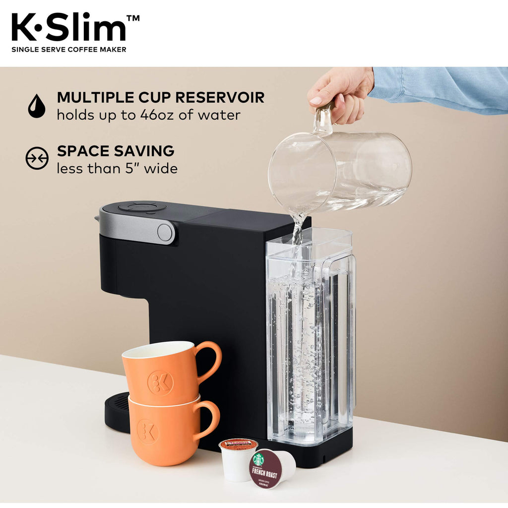 Single Serve K-Cup Pod Coffee Maker, 3 Brew Sizes, 46oz Removable Reservoir, Black Z857
