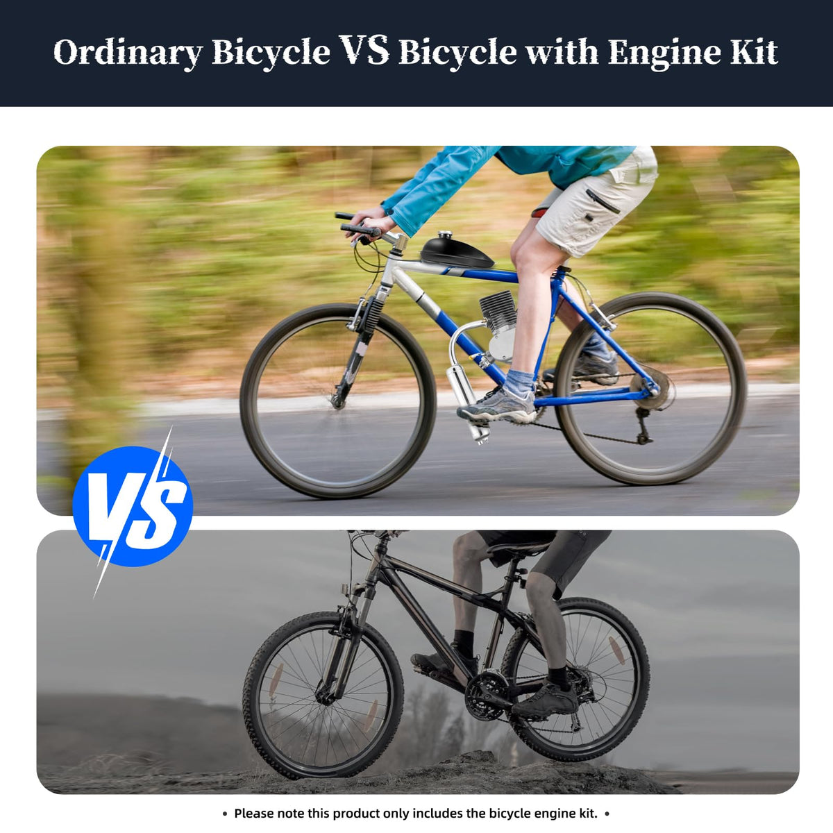 100CC 2 Stroke Air Cooling Bicycle Engine Kit with 36-Tooth Sprocket U29231