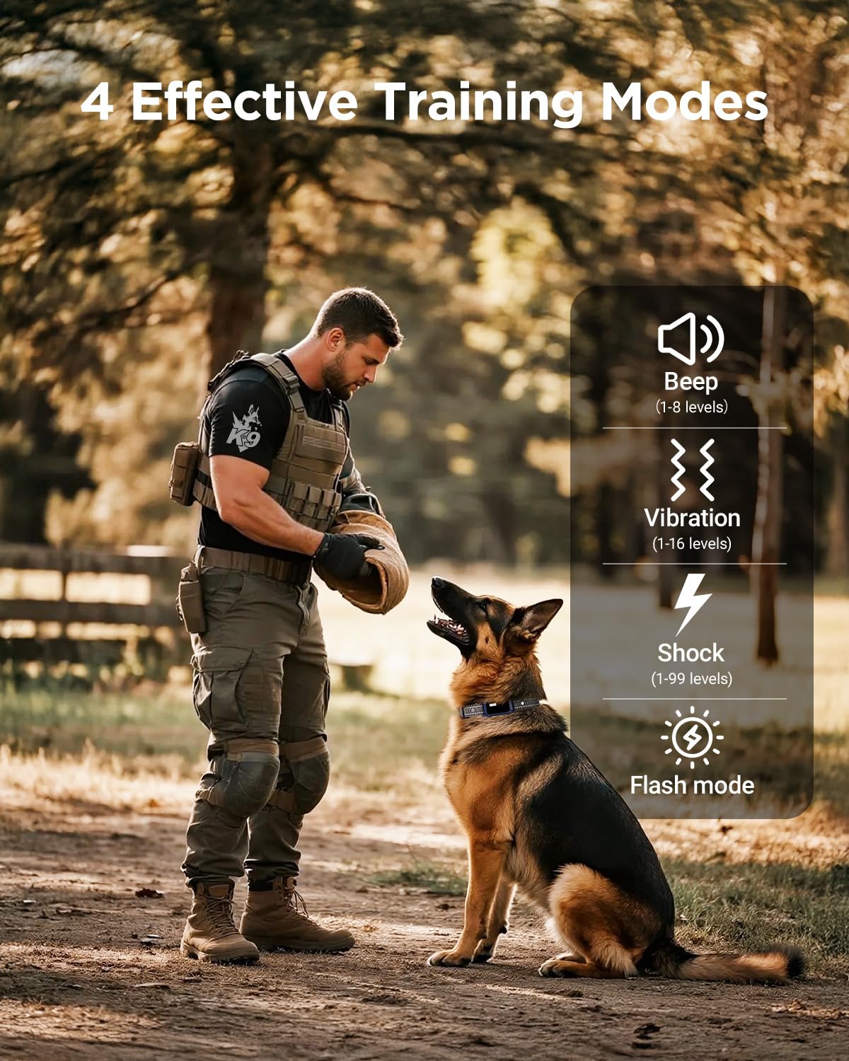 Dark Blue IP67 Waterproof Dog Training Collar B507