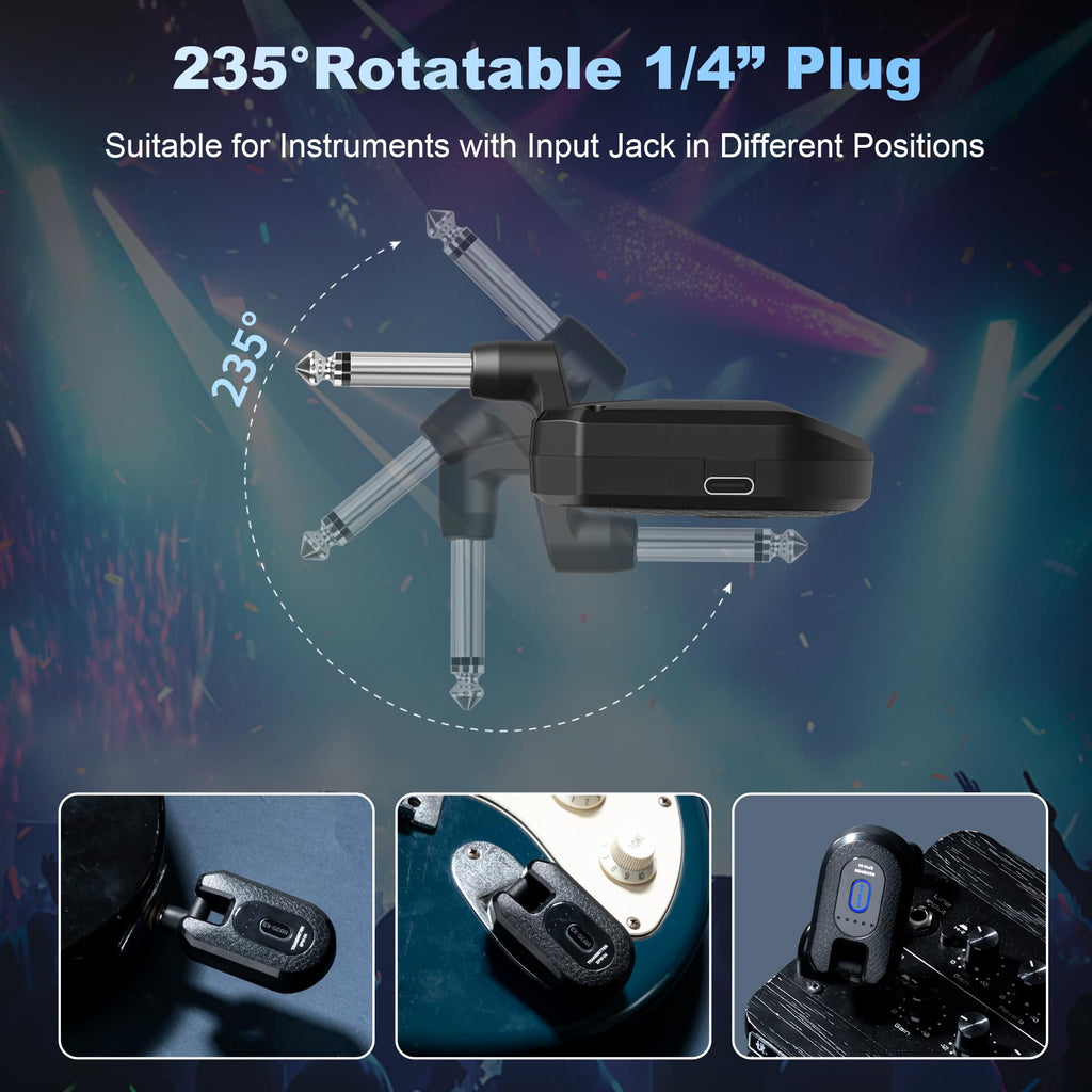 Wireless Guitar System 2.4GHz for Electric Guitar Bass J979