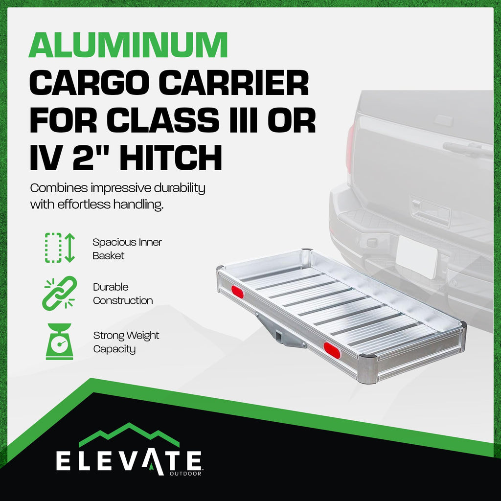 Aluminum Hitch Cargo Carrier Tray 550 lb Capacity H98040