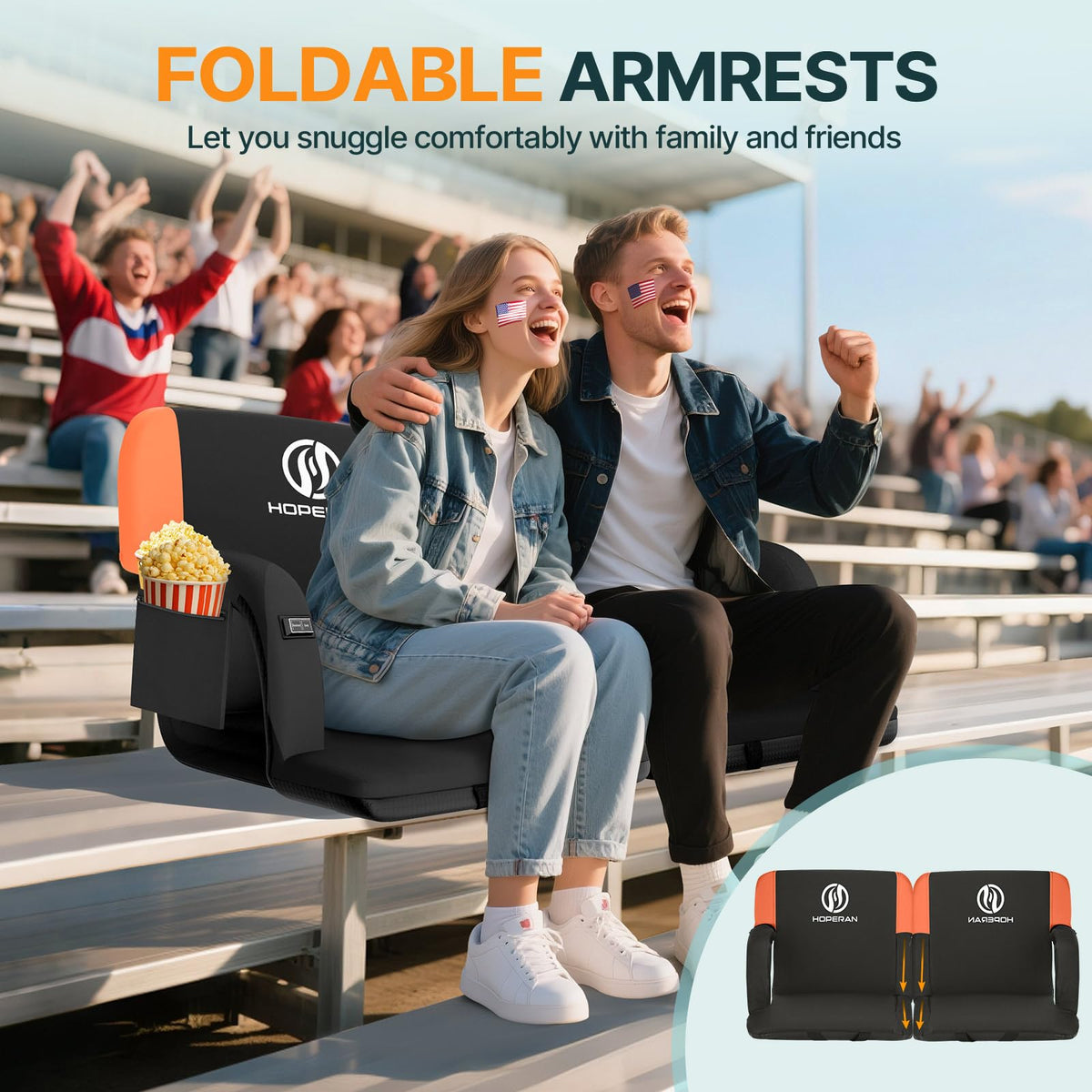 Heated Stadium Seats for Bleachers with Back Support O80977