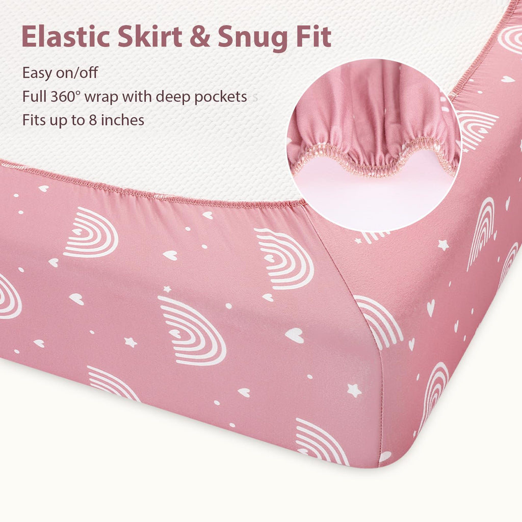 3 Pack Fitted Crib Sheets 52”x28” C9770
