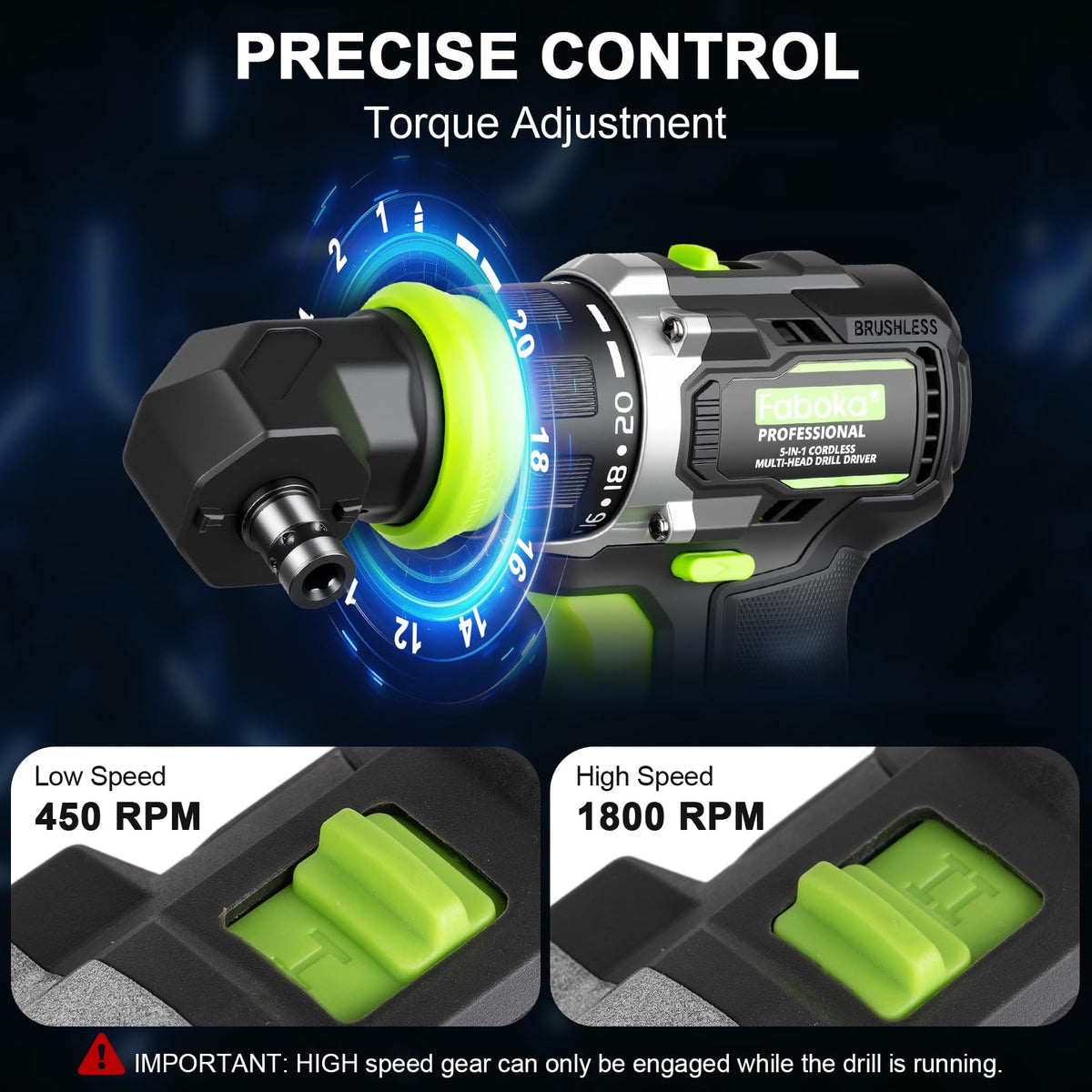 21V Cordless Brushless Multi-Head Drill Driver Kit P620161