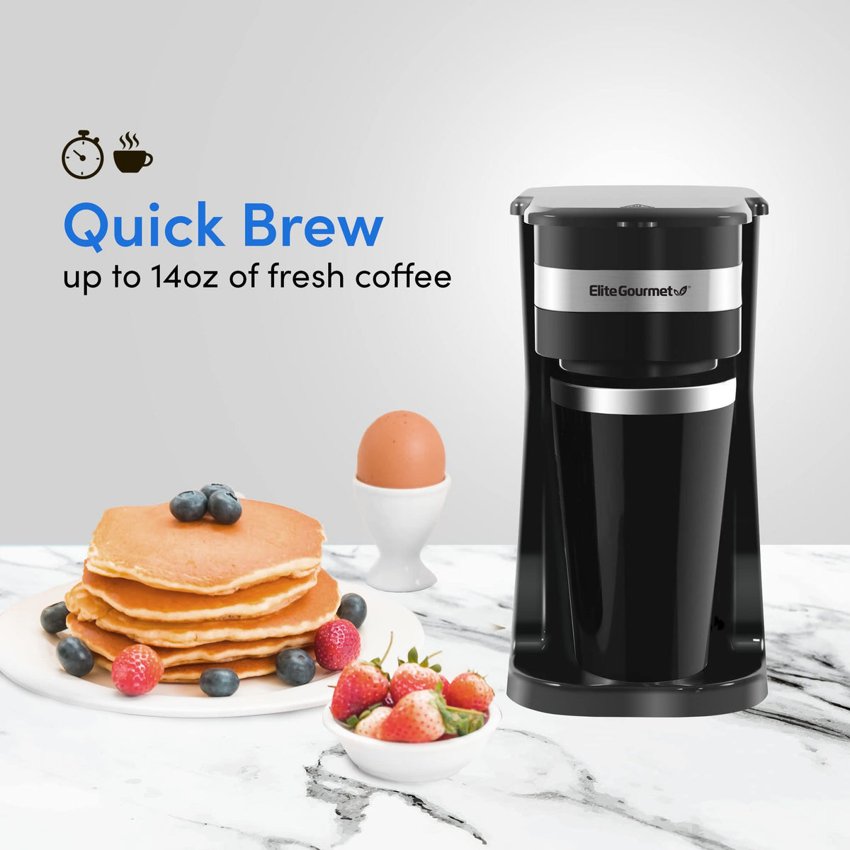 Black Single-Serve Compact Coffee Maker Y550