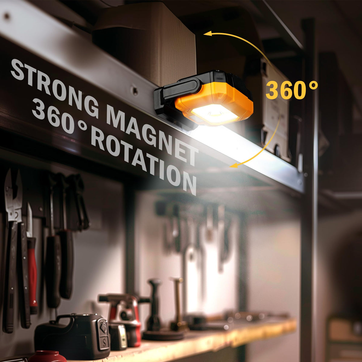 2 Pack Magnetic Rechargeable Work Light Q54388