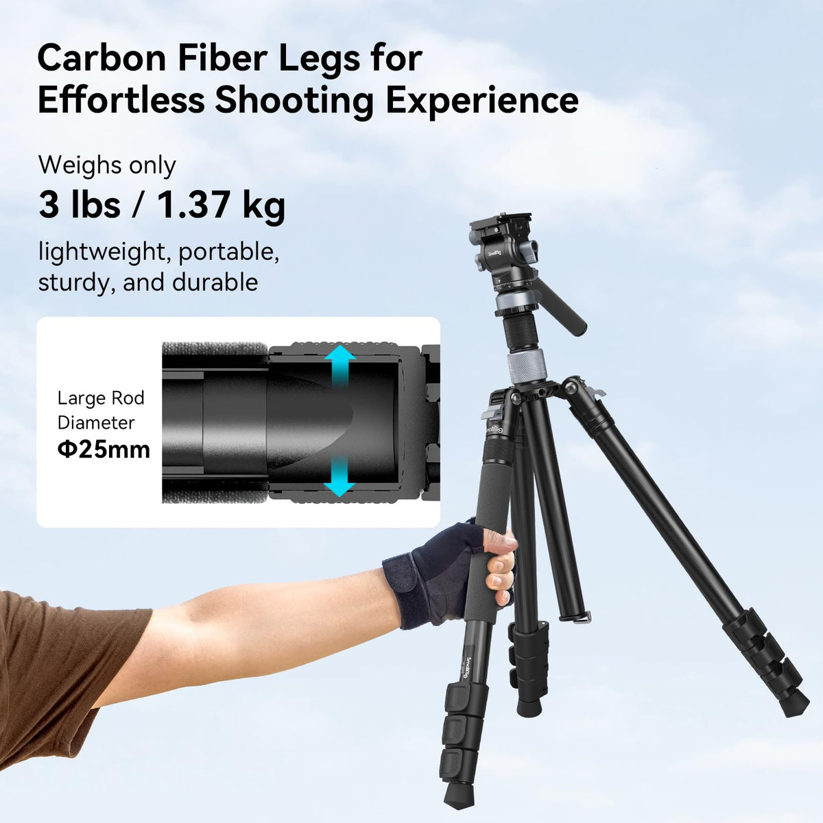 Carbon Fiber Video Travel Tripod P78071
