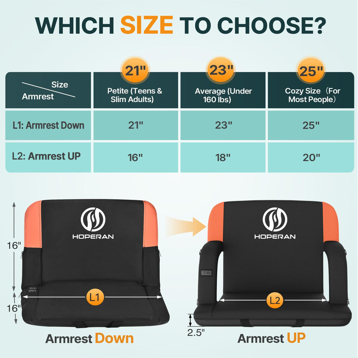 Heated Stadium Seats for Bleachers with Back Support O80977