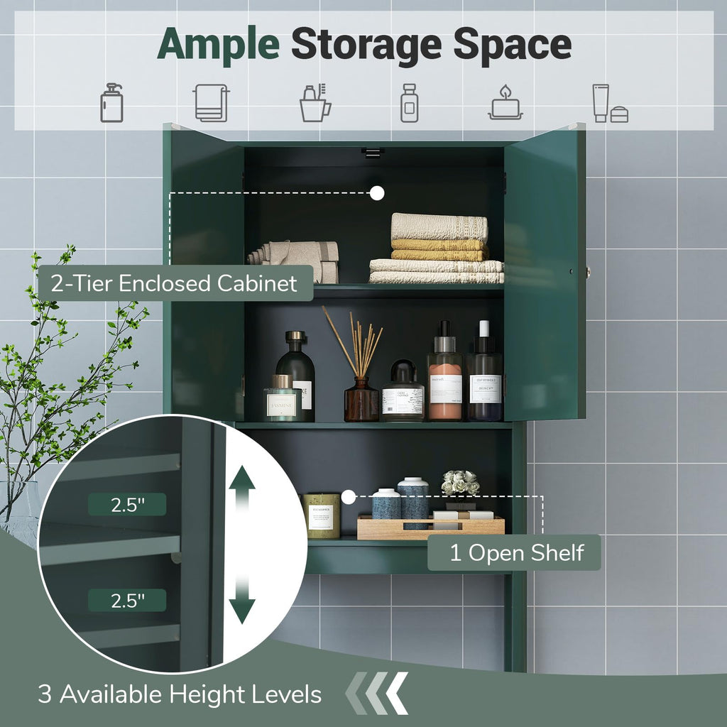 Over The Toilet Storage Cabinet with Fluted Doors J617243