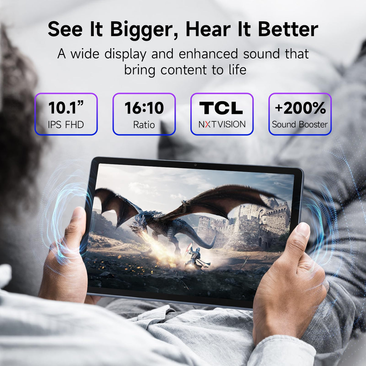 Android Tablet 10.1" FHD Display 4+128GB D364