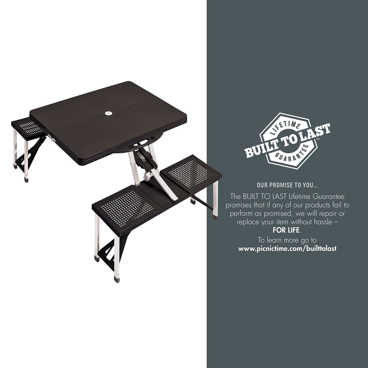 Portable Folding Picnic Table with Seats for 4 C148