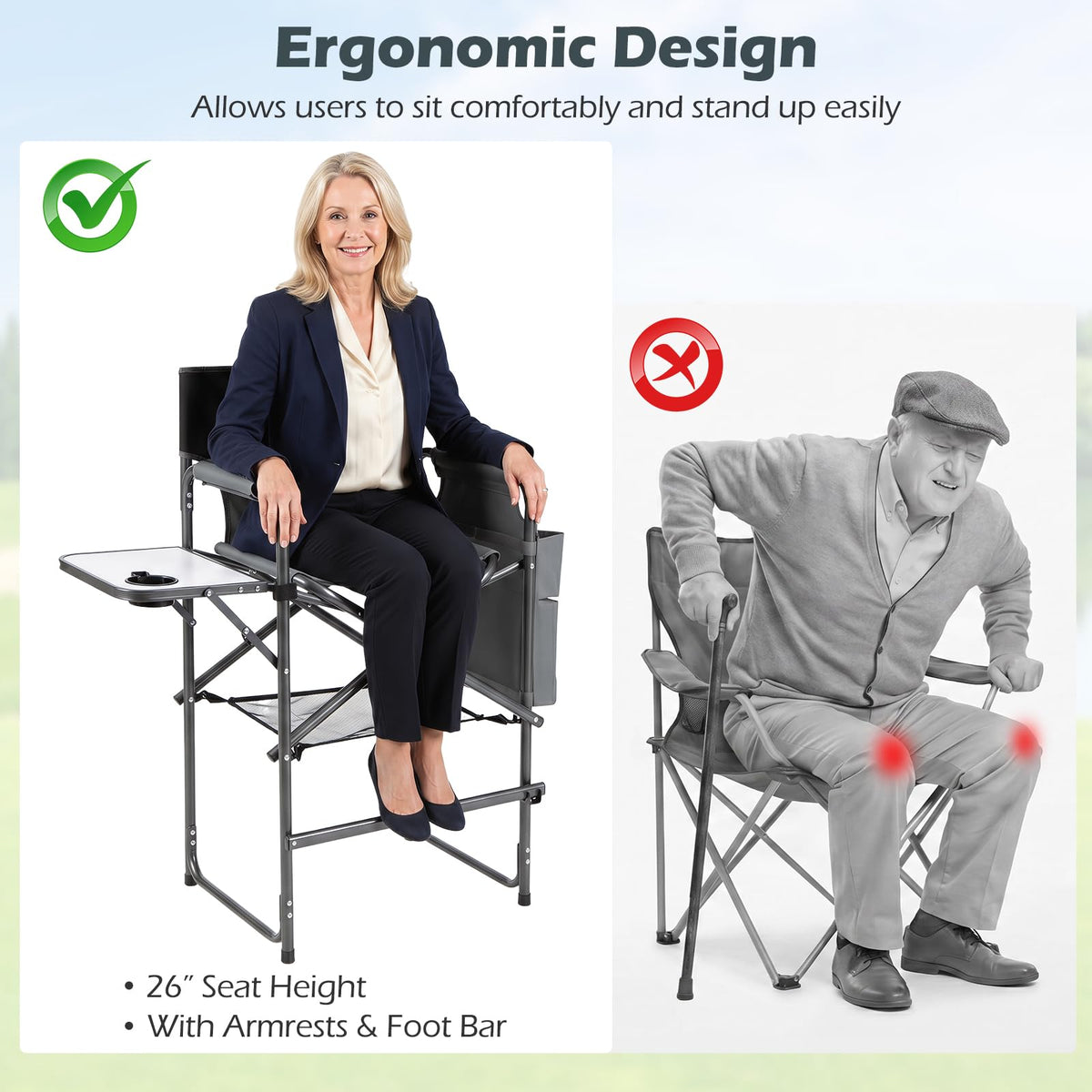 Folding Tall Director Chair L97224