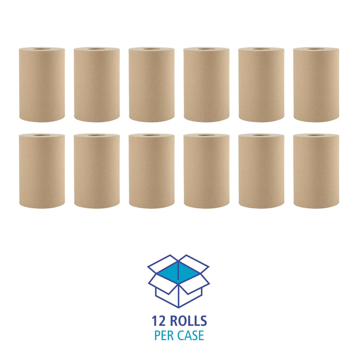Hardwound Paper Towels, 8" x 350ft, 1-Ply Natural, Case of 12 Rolls E39765