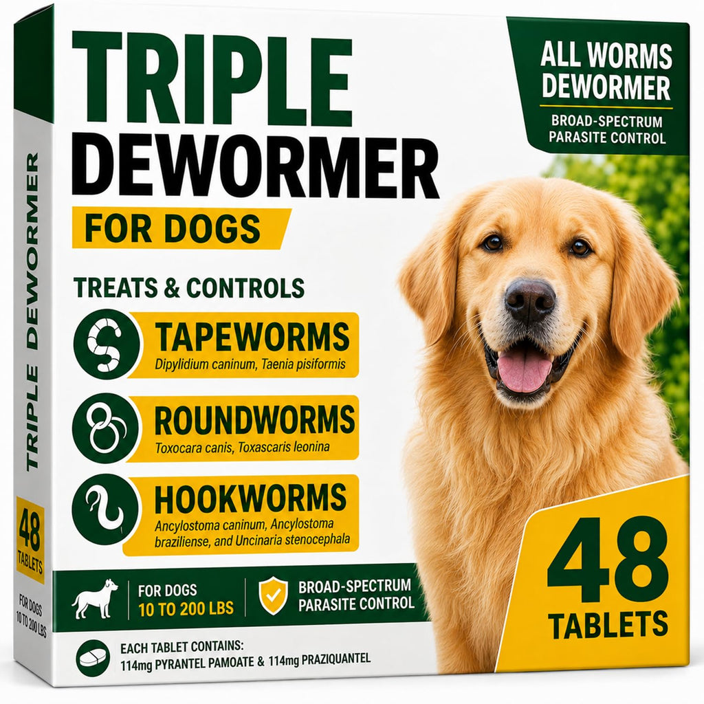 Pyrantel Pamoate and Praziquantel Dog Dewormer Tablet - 48 Tablets J609616