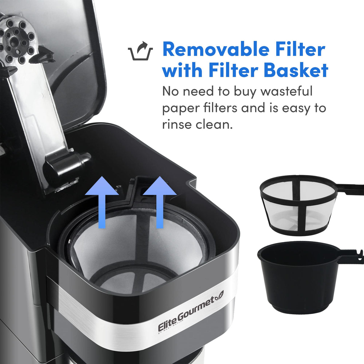 Black Single-Serve Compact Coffee Maker Y550