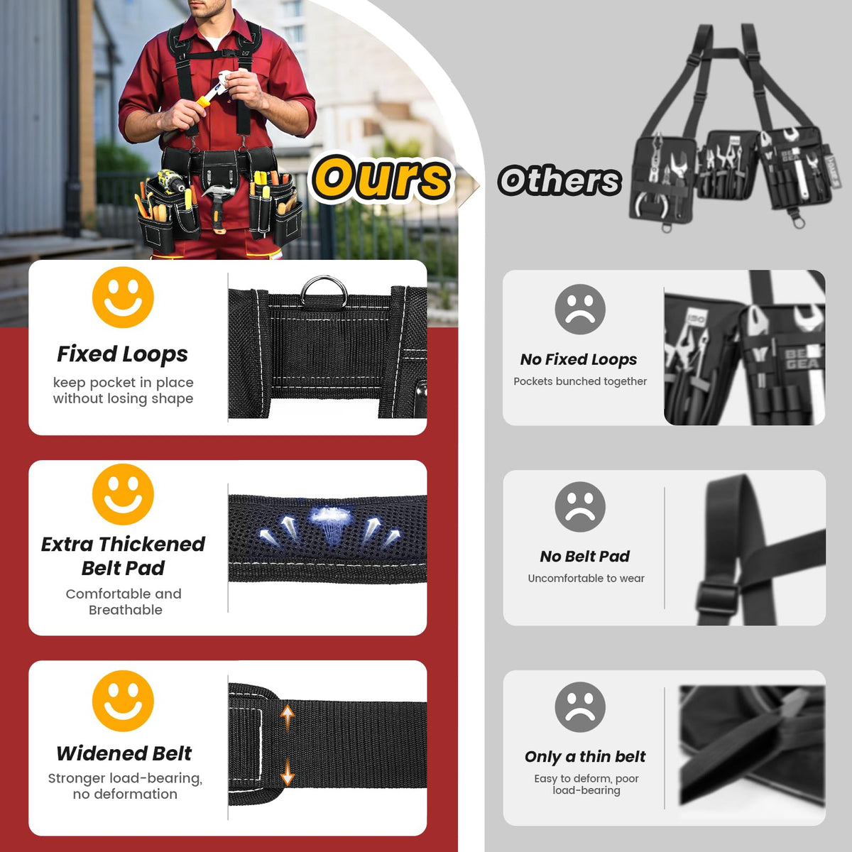 Tool Belt with Suspenders B9723
