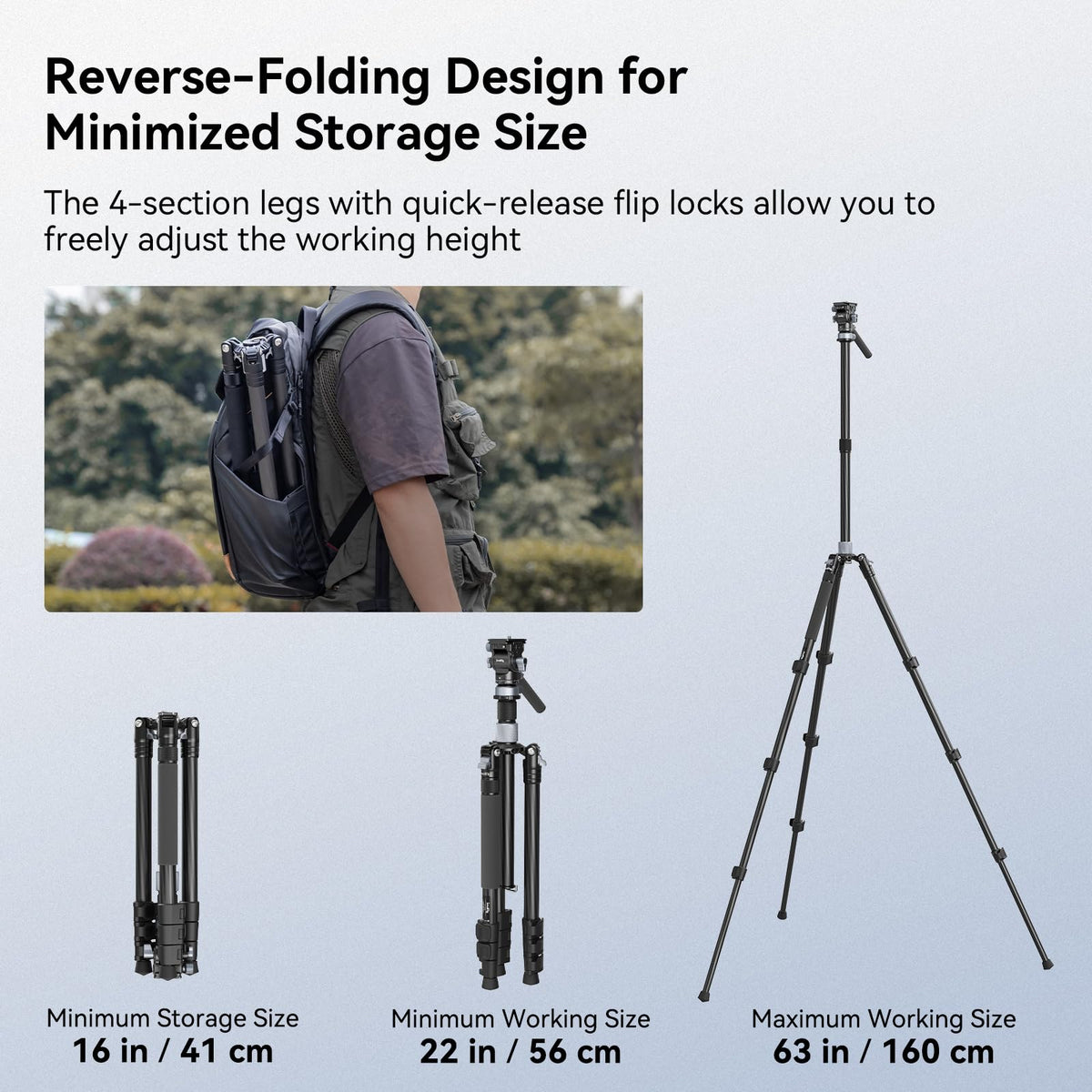 Carbon Fiber Video Travel Tripod P78071