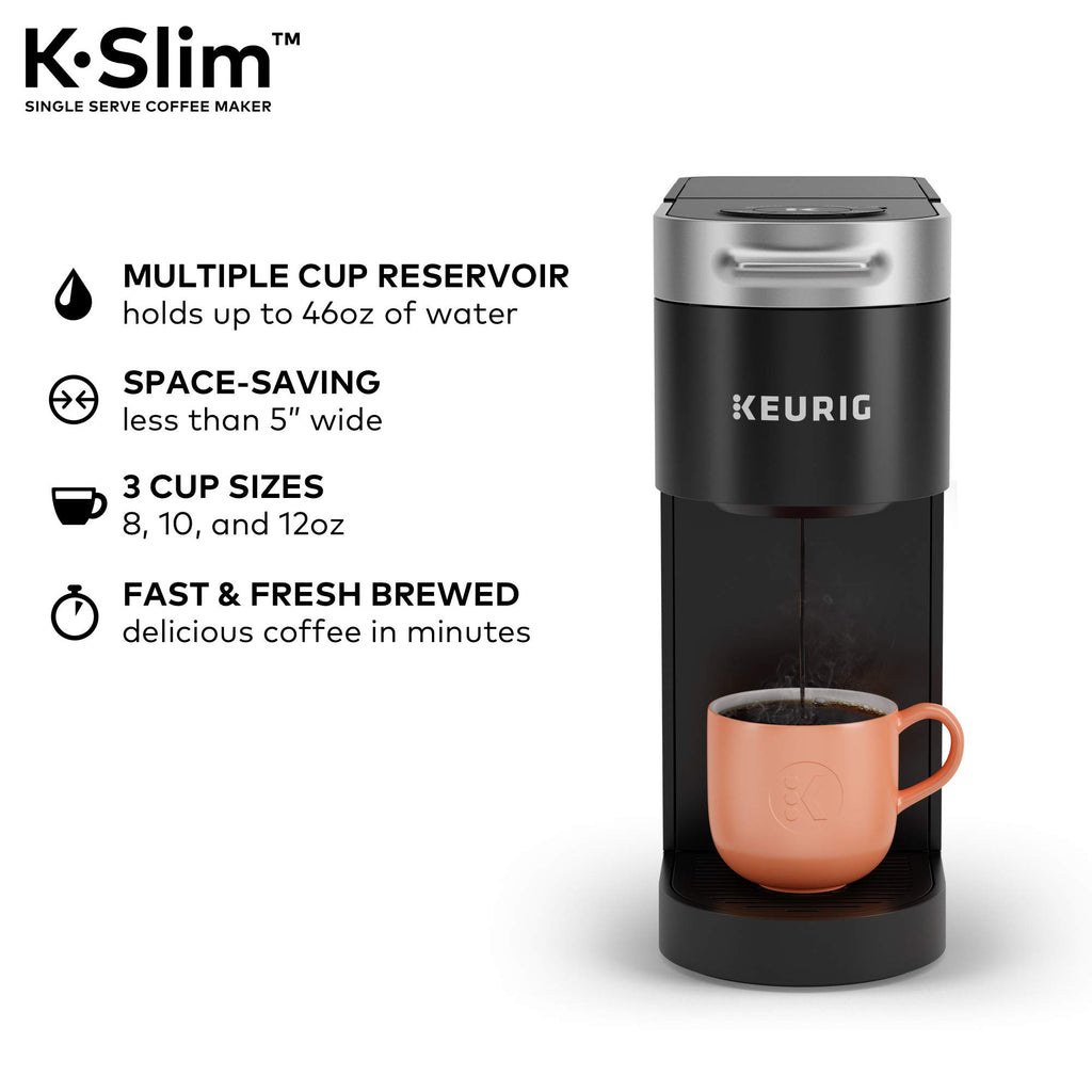 Single Serve K-Cup Pod Coffee Maker, 3 Brew Sizes, 46oz Removable Reservoir, Black Z857