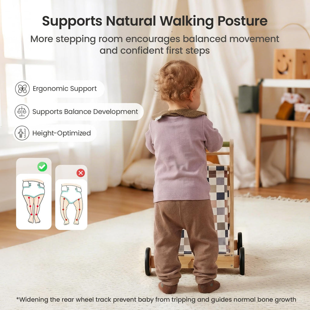 Wooden Baby Walker with Wheels G6168