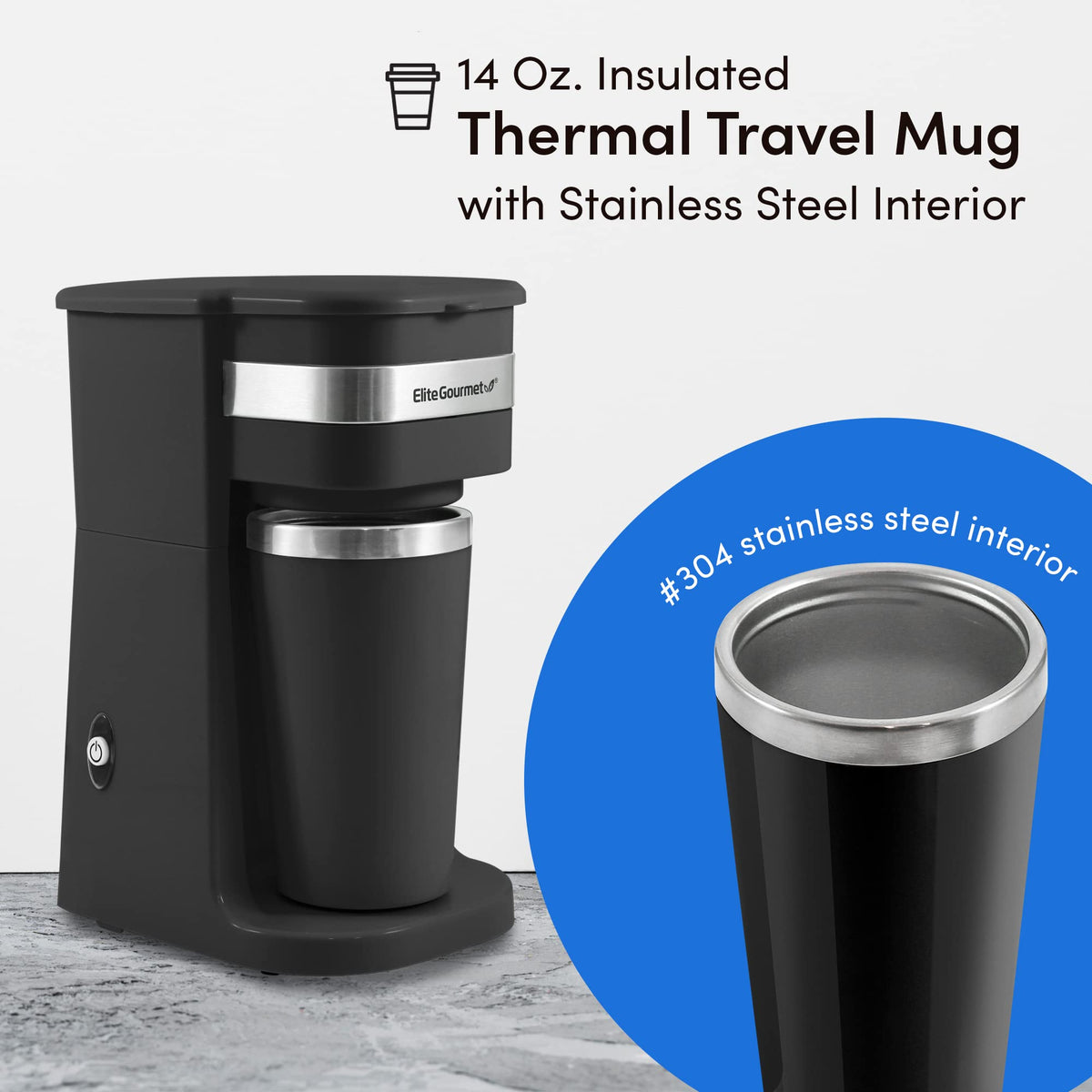 Black Single-Serve Compact Coffee Maker Y550