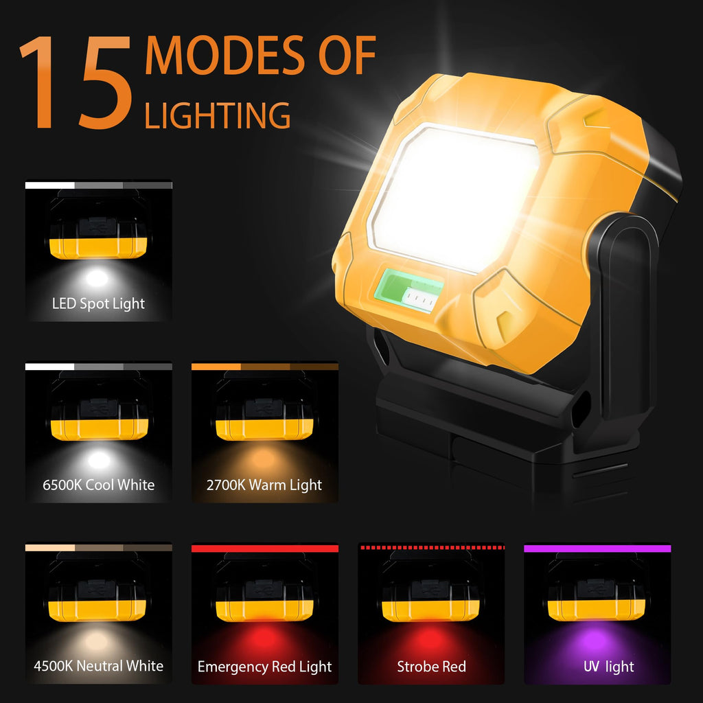 2 Pack Magnetic Rechargeable Work Light Q54388