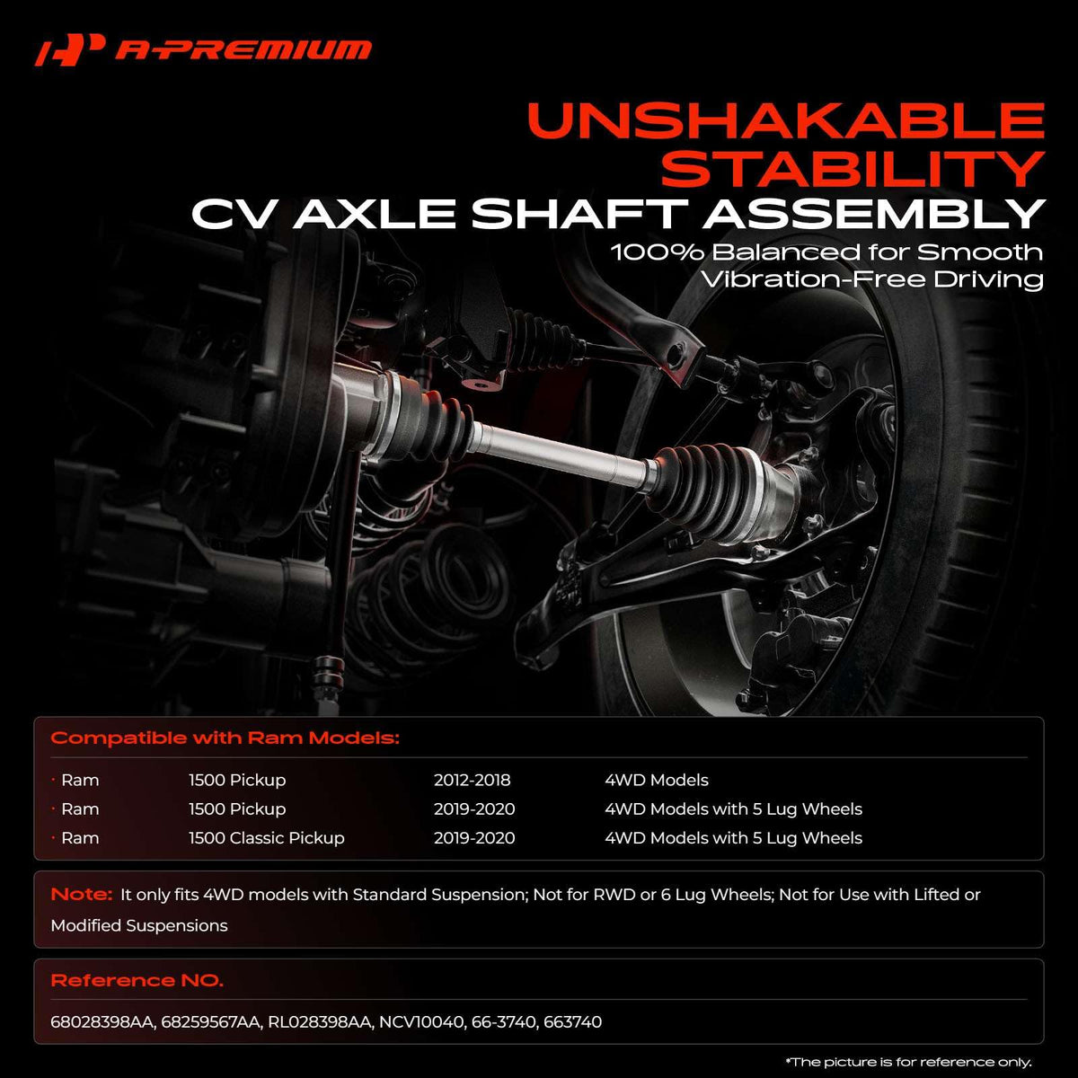 Front CV Axle Shaft Assembly J82428