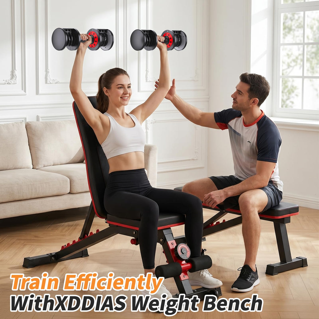 Adjustable Dumbbell Set of 2 with Storage Box Y1333