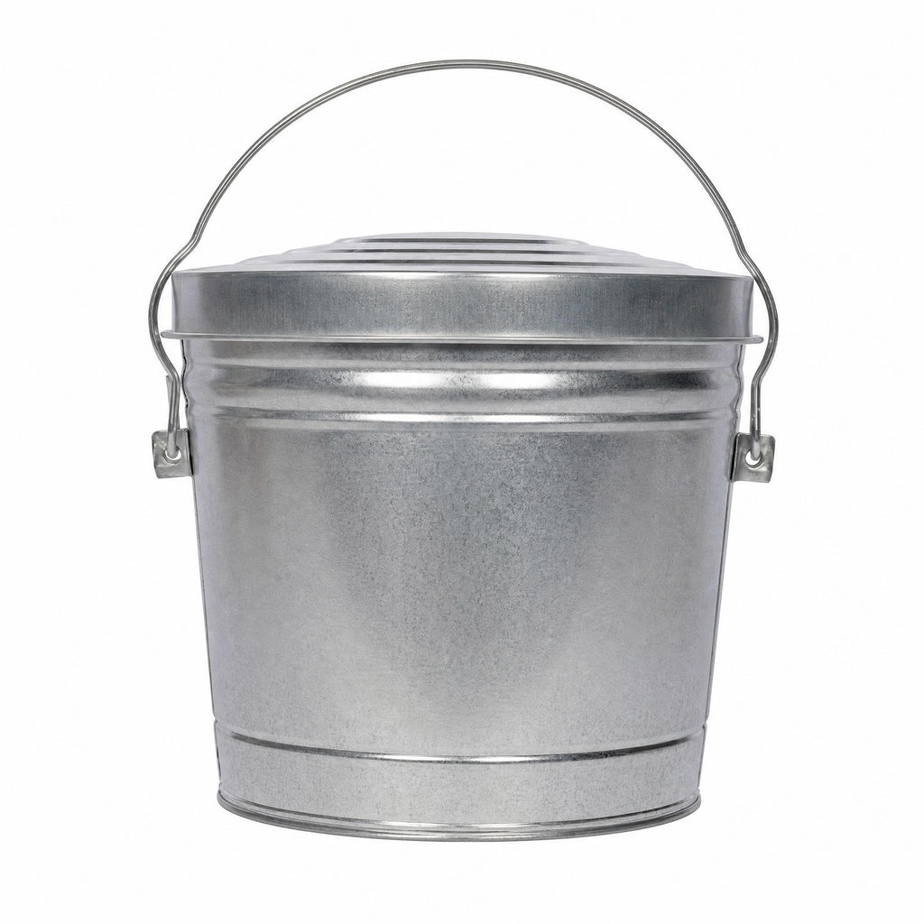 6 Gallon Galvanized Steel Storage Can with Locking Lid A56367