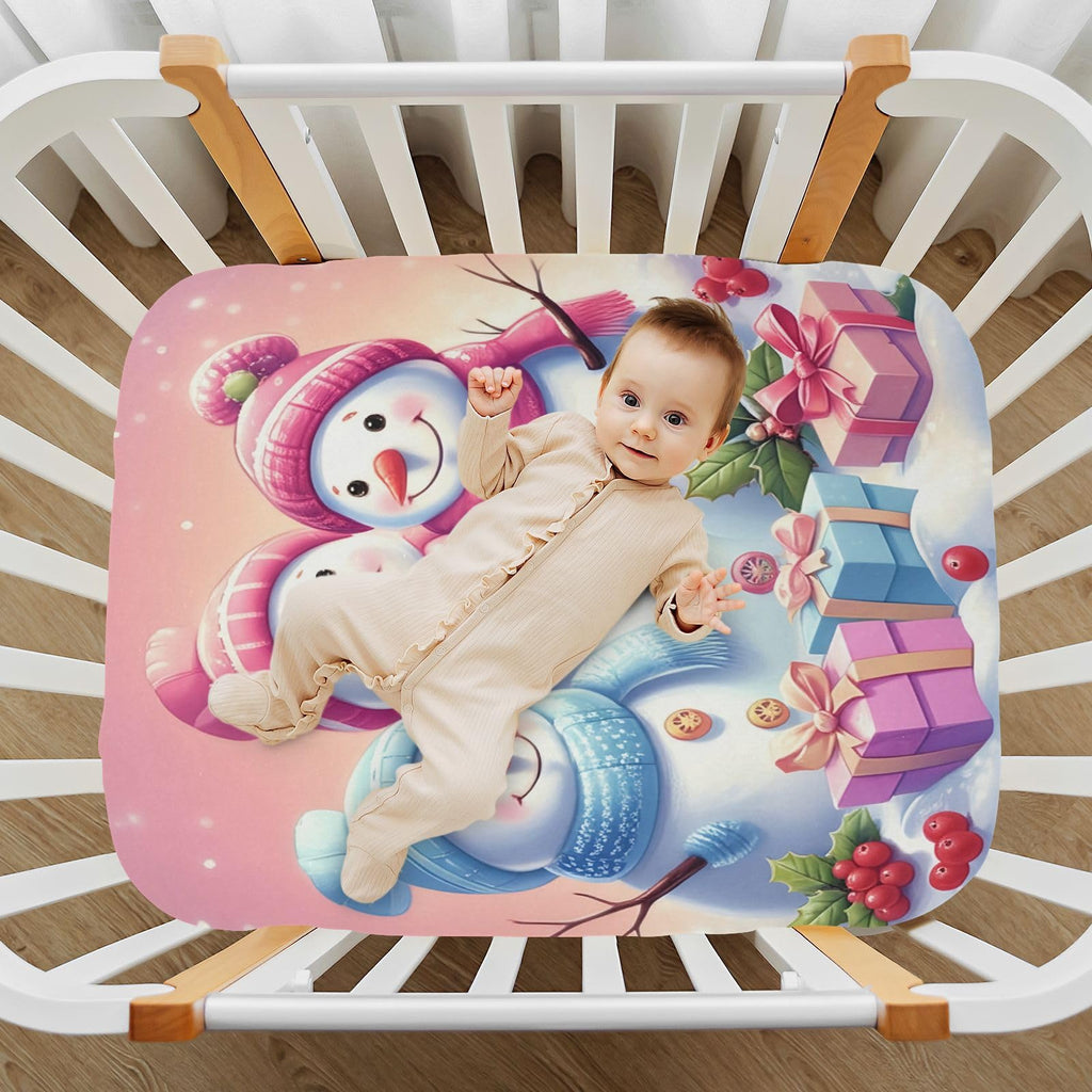 Christmas Snowmen Crib Sheet 52" x 28" S11191