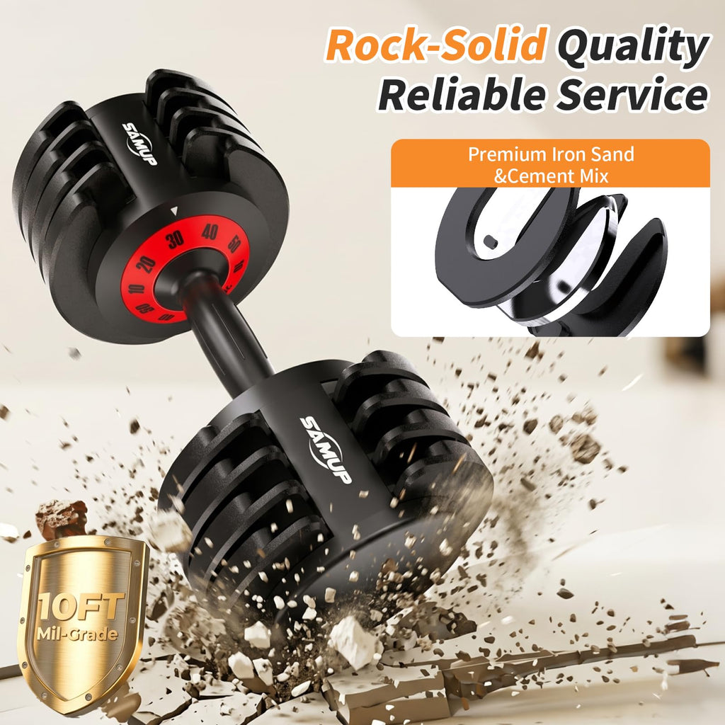 Adjustable Dumbbell Set of 2 with Storage Box Y1333