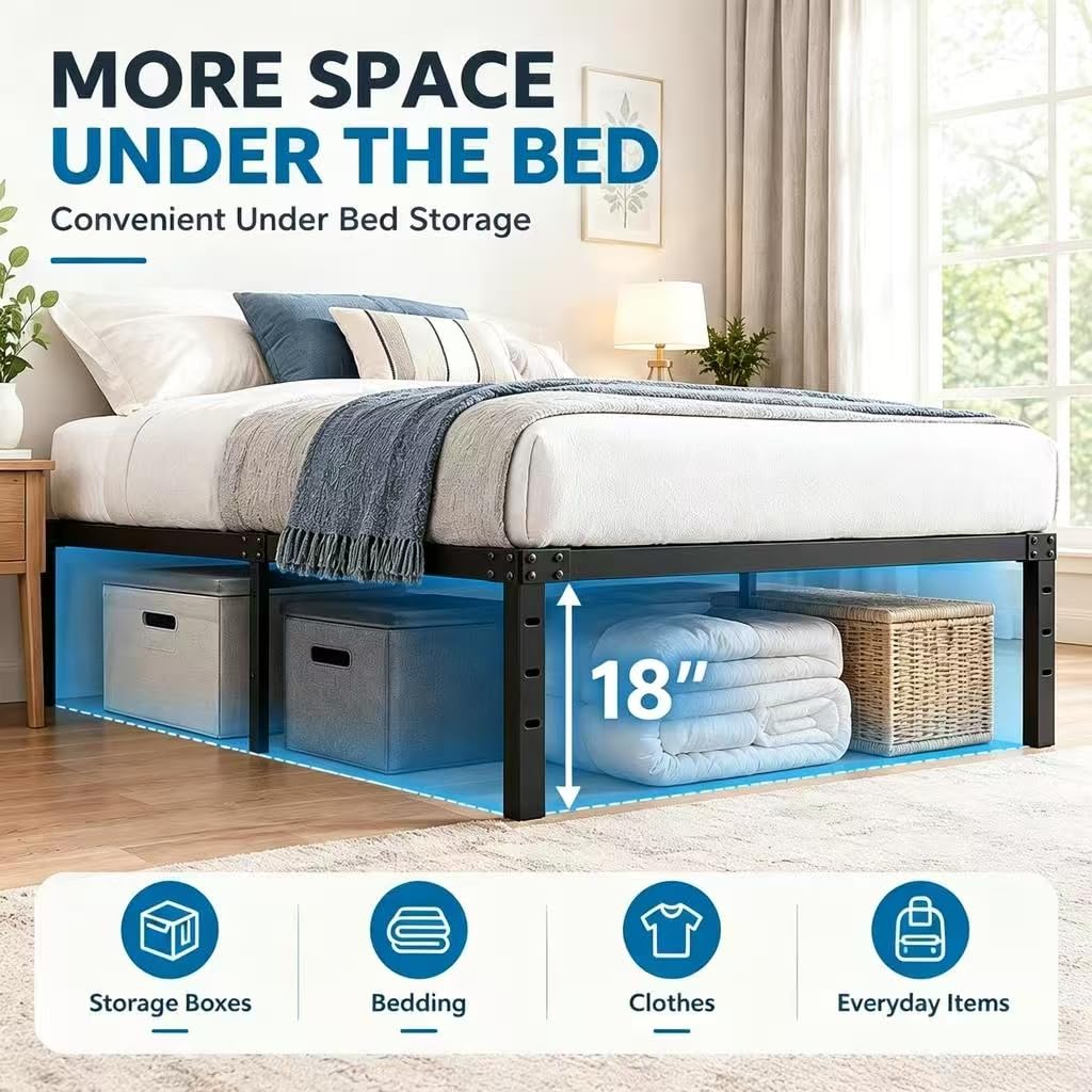 Queen Size Metal Platform Bed Frame R2295