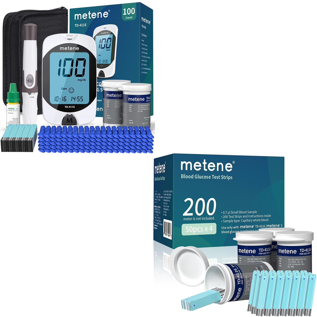 Blood Glucose Monitor Kit & 200 Test Strips J652655