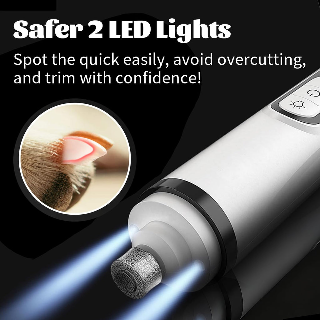 Quiet Dog Nail Grinder with 2 LED Light & 3-Speed U958676