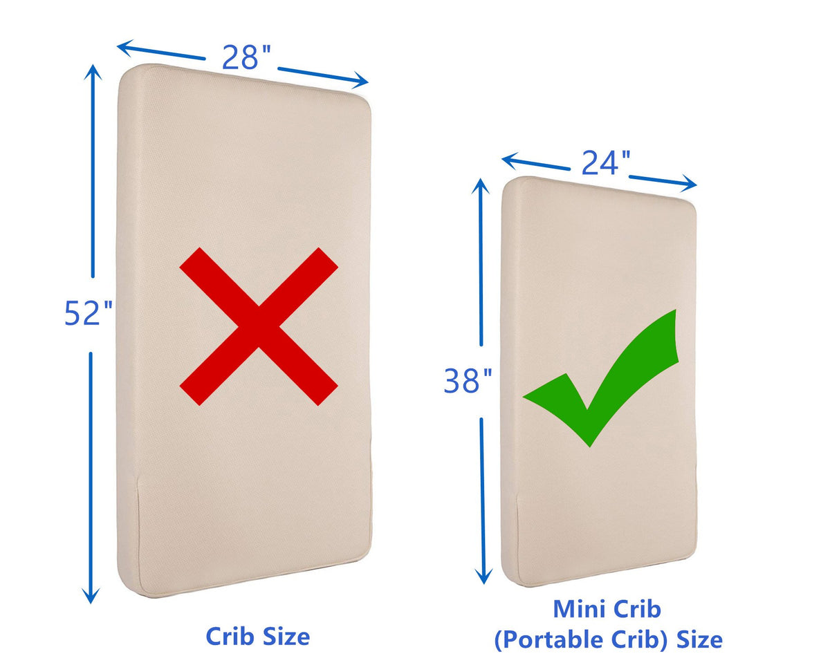 Mini Crib Mattress and 3 Pack Fitted Mini Crib Sheet Set B98808