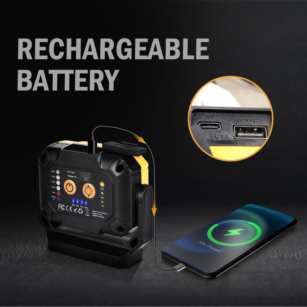 2 Pack Magnetic Rechargeable Work Light Q54388