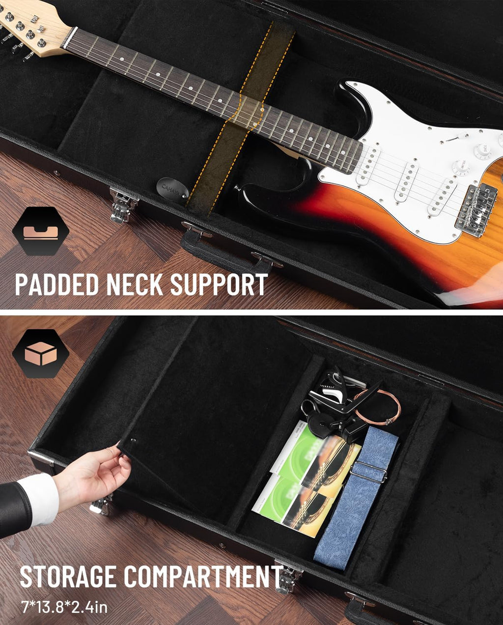 Electric Guitar Case Hard Shell Lockable Y97574