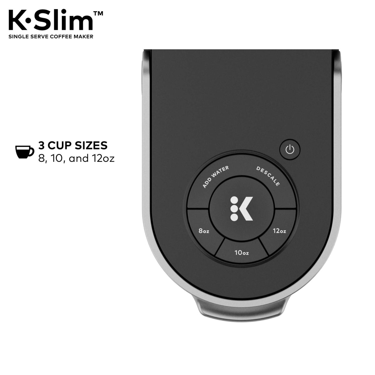 Single Serve K-Cup Pod Coffee Maker, 3 Brew Sizes, 46oz Removable Reservoir, Black Z857