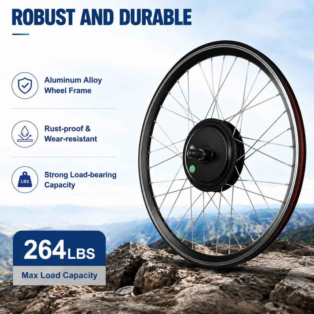 48V 1000W Brushless Front Wheel Electric Bike Conversion Kit E658617